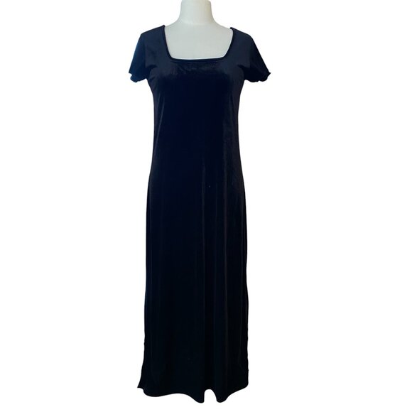 Vintage Cassini Velvet Maxi Dress Shimmer Fairy Grunge Whimsigoth Square Neck-M - Picture 11 of 11